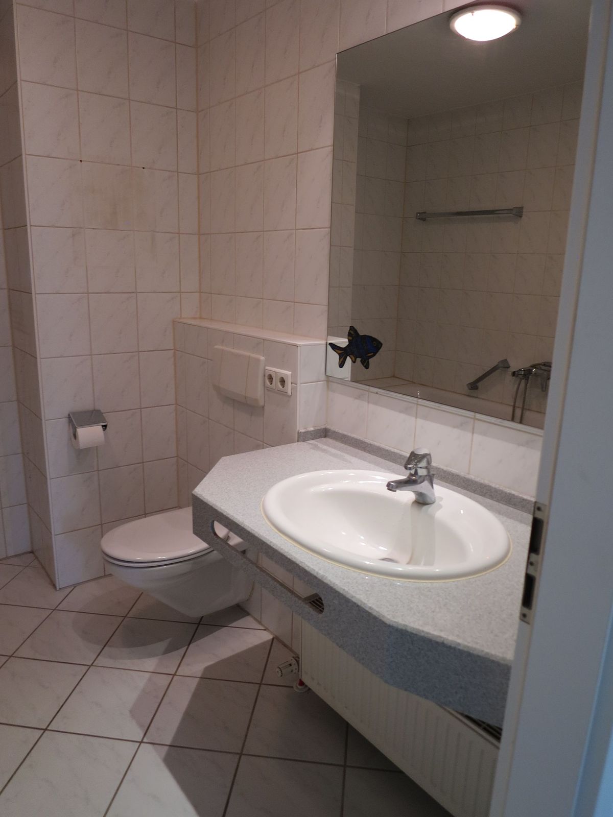 2-Zimmer-Erdgeschosswohnung mit Garten, Hattersheim am Main – Bad 1.1