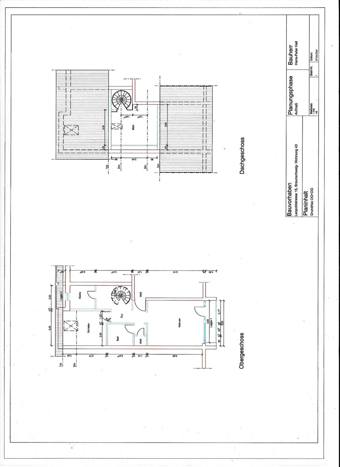 3-Zimmer-Maisonette mit TG-Stellplatz, Braunschweig, Zentrum – Grundriss